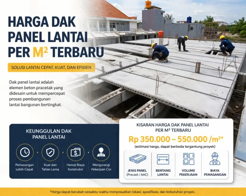 Harga Dak Panel Lantai per m2 Terbaru